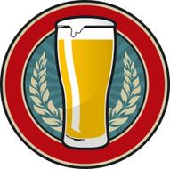 beer retro emblem