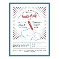 Vintage 4th of July Independence Day invitation card N3