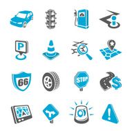 3D Road Navigation Icon Set N2