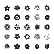 Flower icons set