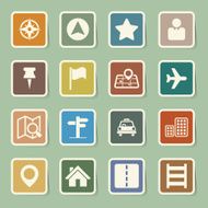 Map and Location Icons set N9