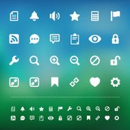 Retina interface icon set N2
