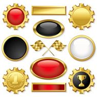 Gold Gears and Buttons