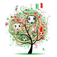 Football tree design Mexican flag