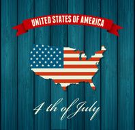 American Independence Day Patriotic background Flat design N26