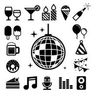 Party and Celebration icon set N4