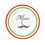 Funny italian restaurant menu cover design template N2