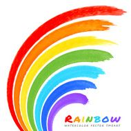 Rainbow Watercolor Brush Smears N6