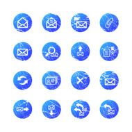 blue grunge e-mail icons