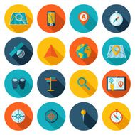 Navigation icon flat set N3
