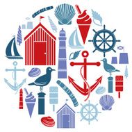 Seaside Icon Montage