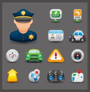 Car &amp; Road Icon Set