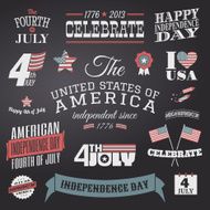 Independence Day design elements set N2