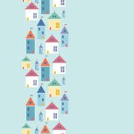 Houses vertical seamless pattern N2