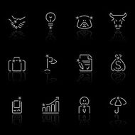 business icons - negro estrella