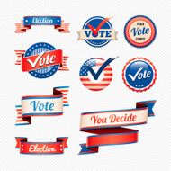 Voting badges and banners