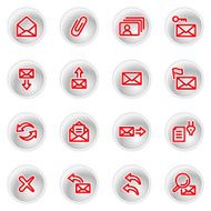 red e-mail icons
