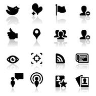 Icons set Social network