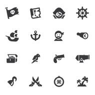 Pirates Silhouette icons set