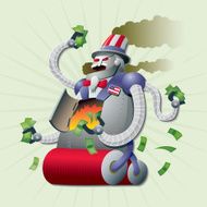 U S Debt Robot Monster