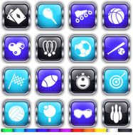 Alloy Super Glossy Sport Web Buttons on 11 Different Colors