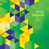 Vector geometric background in Brazil flag concept N6