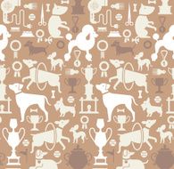 Background with dog silhouettes N2