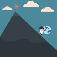 Businessman to find success Vector illustration