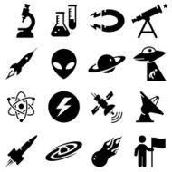 Space and Science Icons - Black Series