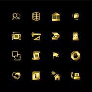 Gold building icons