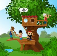 Children playing pirates N4