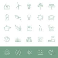 Line Icons - Environmental Conservation