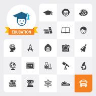 Education base vector icons and label N2