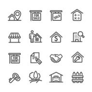 Real Estate Icons - Line Series