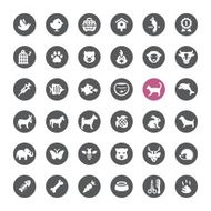 Animals and Pets vector icons