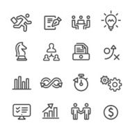 Business Workflow Icons - Line Series