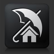 Black Square Button with Home Insurance