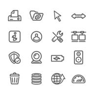 Computer Icons Set - Line Series