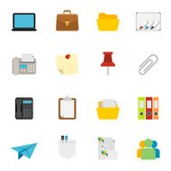 Flat Office icons N3