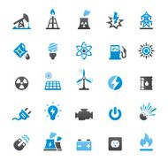 Fuel and Power Generation icons set