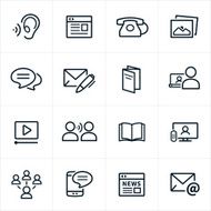 Digital Marketing Icons - Line Style