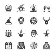 christmas icon set 5 vector eps10