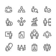 Human Resource and Business Icons - Line Series