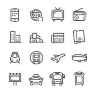 Advertising Media Icons - Line Series