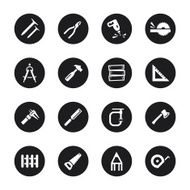 Carpenter Icons - Black Circle Series