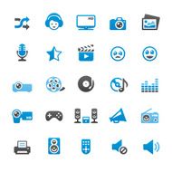 Entertainment Media icons set