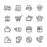 Shopping Icons - Line Series