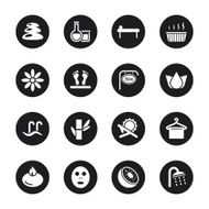 Spa Icons - Black Circle Series