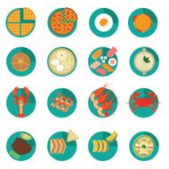 Set of Creative International Food Menu Vectors and Icons