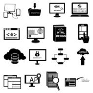 web development programming icons set N2